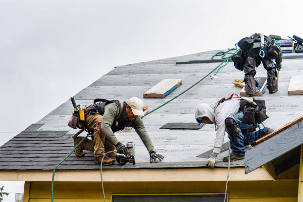 Professional Gutter Installation technician working in Tecumseh, MI